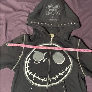 Disney Black and Gray Nightmare Before Christmas Hoodie